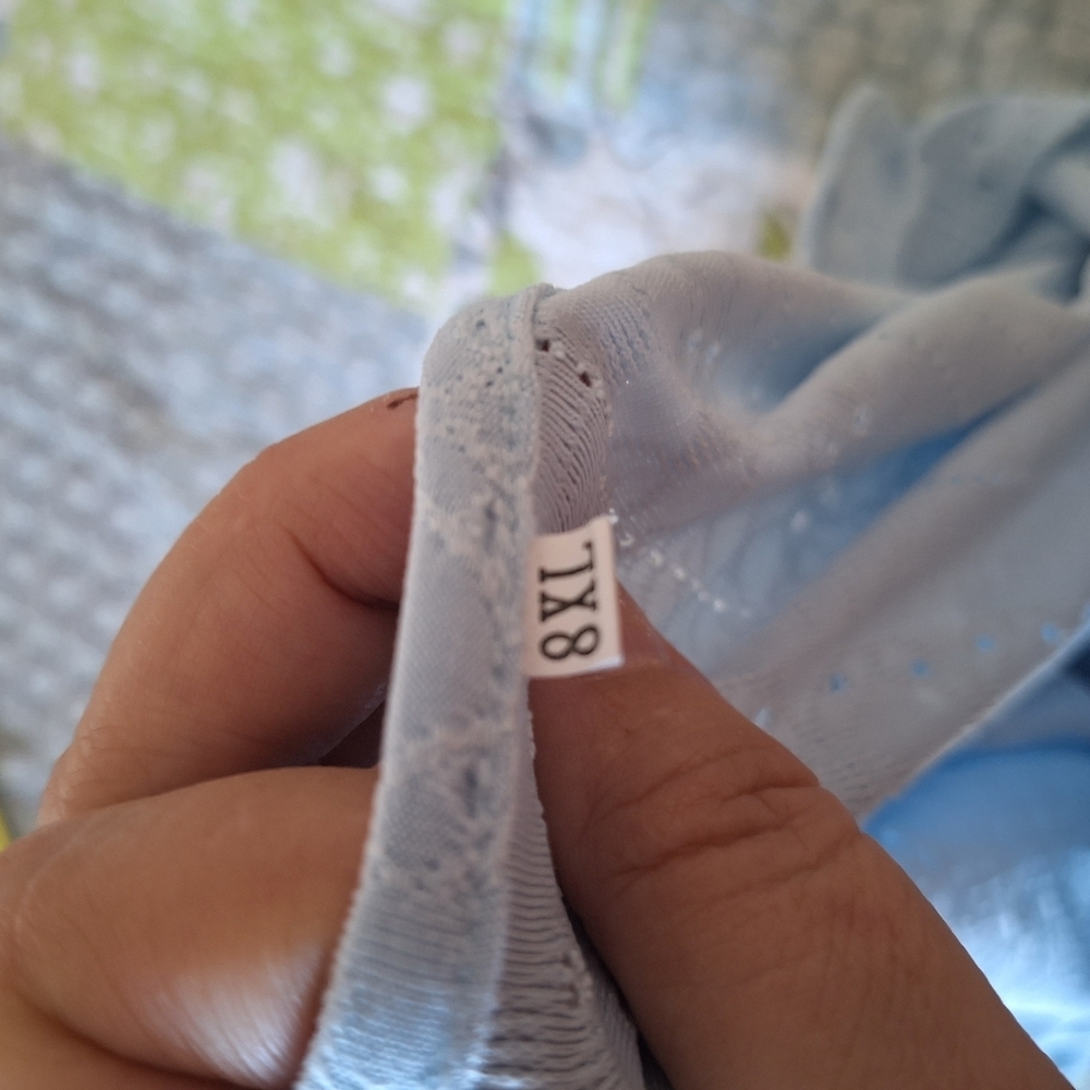 Light Blue Eyelet Top - Picture 6 of 16